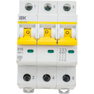 Автоматический выключатель IEK ВА47-60M MVA31-3-016-B