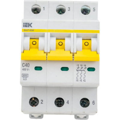 Автоматический выключатель IEK ВА47-60M MVA31-3-040-C