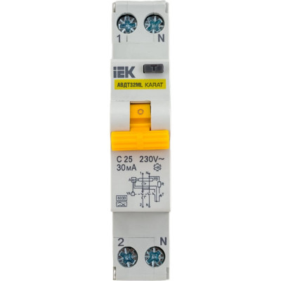 Автоматический выключатель дифференциального тока IEK АВДТ32ML KARAT MVD12-1-025-C-030-A