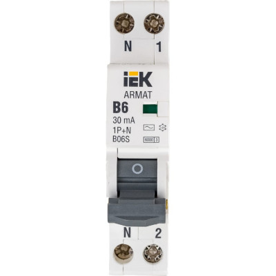 Автоматический выключатель дифференциального тока IEK ARMAT B06S AR-B06S-1N-B06C030