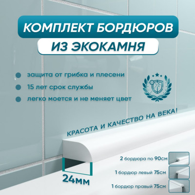 Комплект акриловых бордюров для ванной BNV ПШ24 4603312129450