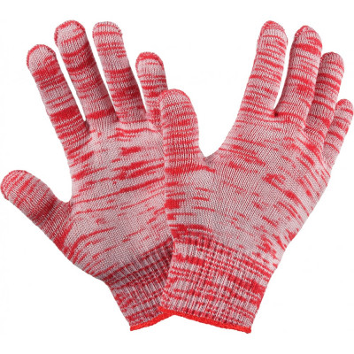 Плотные хлопчатобумажные перчатки Фабрика перчаток 6-10-ПЛ-КР-БП-(XS)