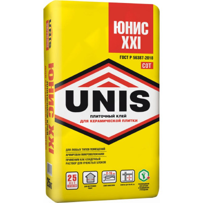 Плиточный клей UNIS Юнис-XXI 4607005180049