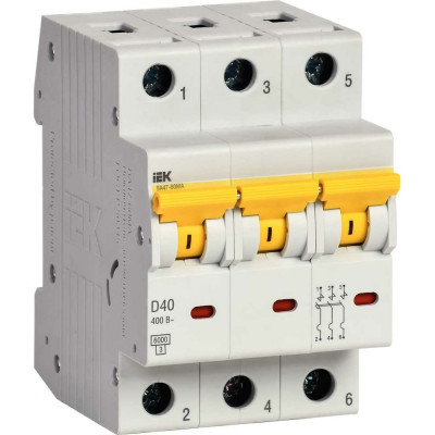 Автоматический выключатель IEK ВА47-60МА MVA33-3-040-D