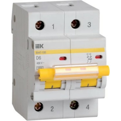Автоматический выключатель IEK ВА47-100 MVA40-2-006-D