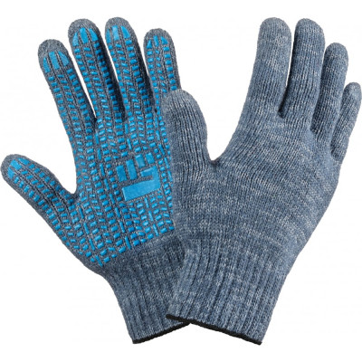 Плотные хлопчатобумажные перчатки Фабрика перчаток 6-75-ПЛ-СЕР-(XL)