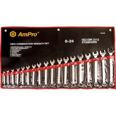 Набор комбинированных дюймовых ключей AmPro T40195