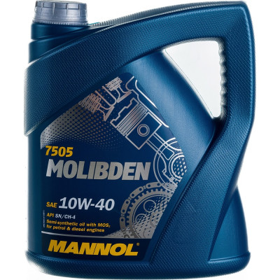 Полусинтетическое моторное масло MANNOL MOLIBDEN 10W40 75054