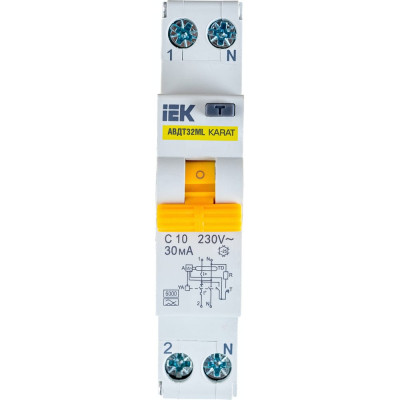Автоматический выключатель дифференциального тока IEK АВДТ32ML KARAT MVD12-1-010-C-030-A
