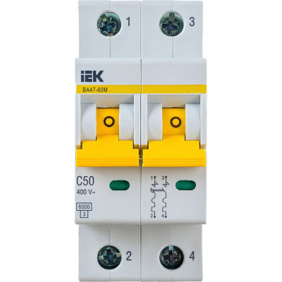 Автоматический выключатель IEK ВА47-60M MVA31-2-050-C