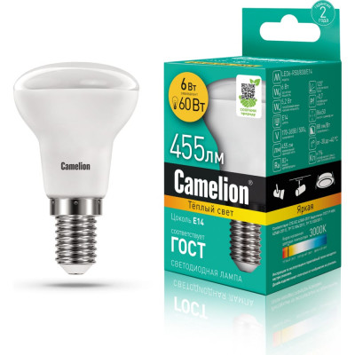 Светодиодная лампа Camelion LED6-R50/830/E14 11658