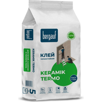 Термостойкий клей для печей, каминов и теплого пола Bergauf Keramik Termo 20732