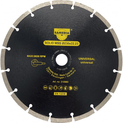 Универсальный алмазный диск SAMEDIA SOLID MSS 310980