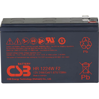 Аккумулятор для ИБП CSB HR1224W F2 F1
