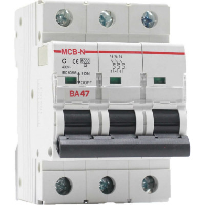 Автоматический выключатель AKEL ВА47-MCB-N-3P-C63-AC 400130