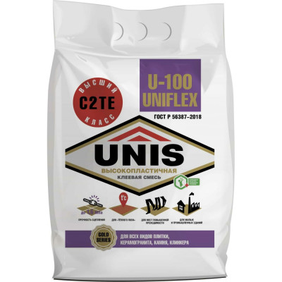 Эластичный плиточный клей UNIS UNIFLEX U-100 4607005184481