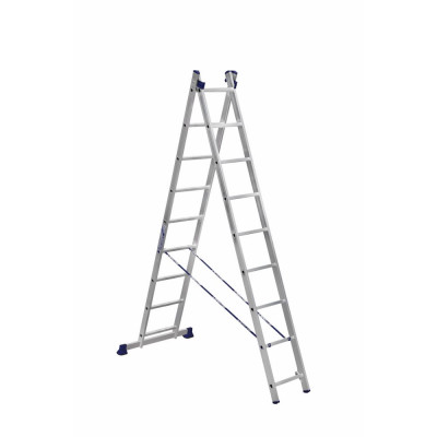 Двухсекционная универсальная алюминиевая двухсекционная лестница Алюмет H2 5209