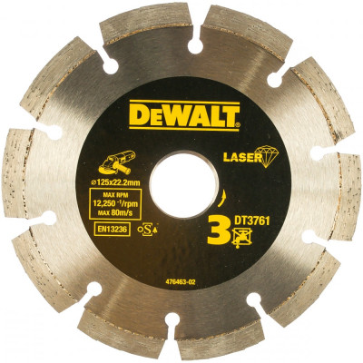 Алмазный сегментный диск по граниту для УШМ Dewalt DT 3761