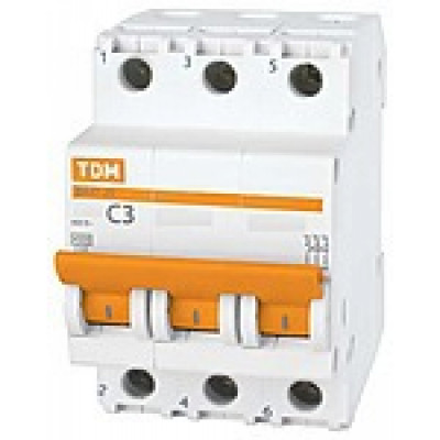Автомат TDM ВА47-63 3Р, 32 А, 4,5 кА, С SQ0218-0022