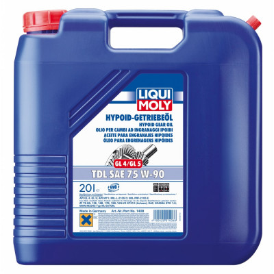 Полусинтетическое трансмиссионное масло LIQUI MOLY Hypoid-Getrieb.TDL 75W-90 GL-4/GL-5 1408