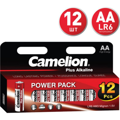 Батарейка Camelion Plus Alkaline LR 6 BLOCK-12 1.5В 5818