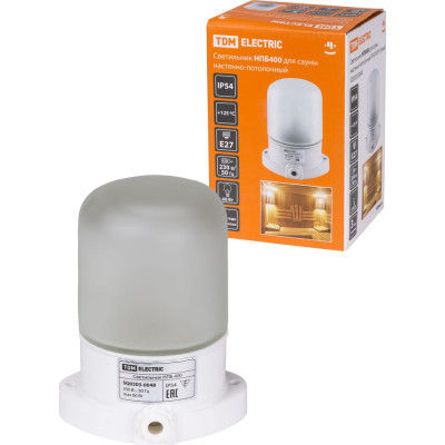 Настенно-потолочный светильник для сауны TDM НПБ400 SQ0303-0048