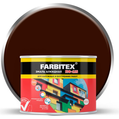 Алкидная эмаль Farbitex ПФ-115 4300009081