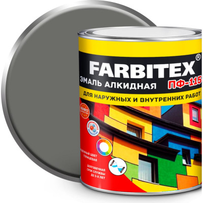 Алкидная эмаль Farbitex ПФ-115 4300001657
