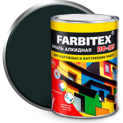 Алкидная эмаль Farbitex ПФ-115 4300006007