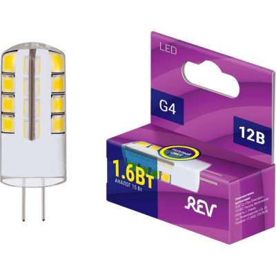 Светодиодная лампа REV LED JC G4 1,6Вт, 2700K 32365 5