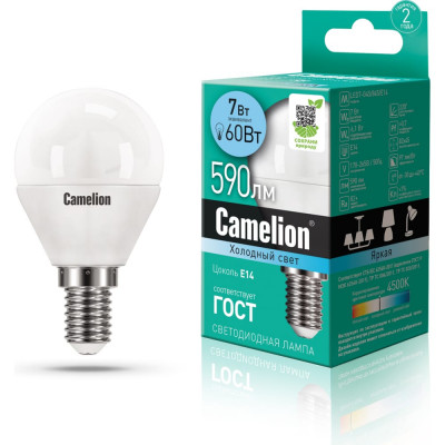 Светодиодная лампа Camelion LED7-G45/845/E14 12071