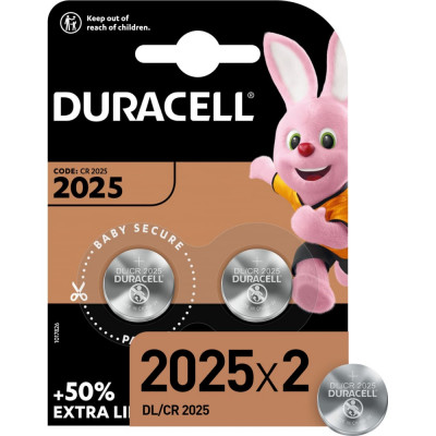 Литиевые батарейки Duracell CR2025-2BL Б0037272