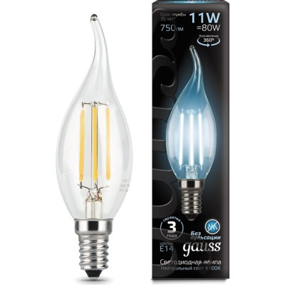 Лампа Gauss LED Filament Свеча на ветру 104801211