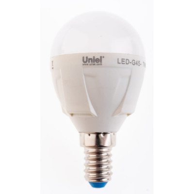 Светодиодная лампа Uniel LED-G45-7W/WW/E14/FR PLP01WH UL-00000773