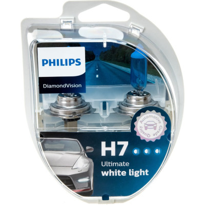Автолампа PHILIPS H7 55 PX26d DIAMOND VISION 5000K 12V /1/5/30 HIT P-12972DV2