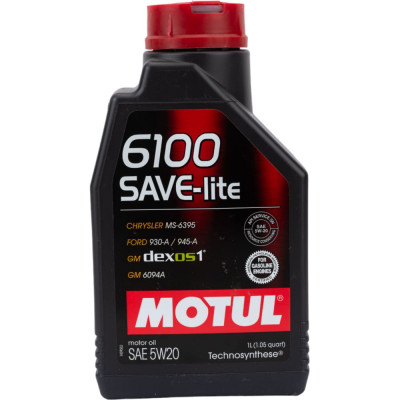 Моторное масло MOTUL 6100 SAVE-LITE 5W20 108009