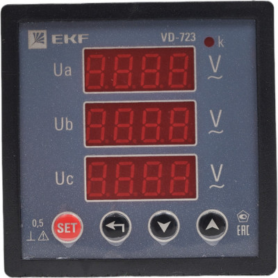 Цифровой вольтметр на панель EKF PROxima SQ vd-723