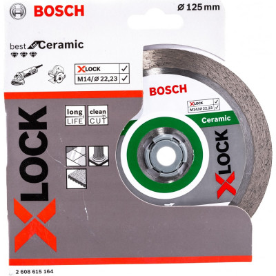 Алмазный диск Bosch X-LOCK Best for Ceramic 2608615164