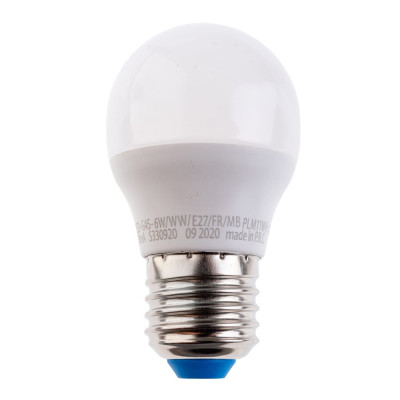 Светодиодная лампа Uniel LED-G45-6W/WW/E27/FR/MB PLM11WH UL-00002377
