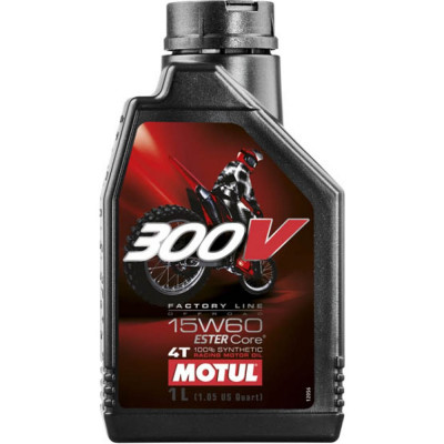 Моторное масло для мотоциклов MOTUL 300 V 4T Off Road SAE 15W60 104137