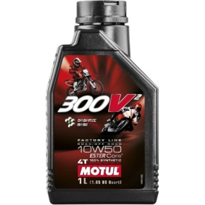 Моторное масло для мотоциклов MOTUL 300V 4T FACTORY LINE 10W50 108586