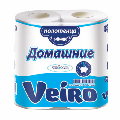 Бытовые двухслойные бумажные полотенца VEIRO Домашние 3п22 128030
