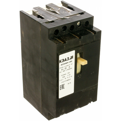 Автоматический выключатель КЭАЗ АЕ2046М-100-25А-12Iн-400AC-У3-КЭАЗ 104621