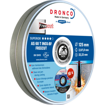 Отрезной диск по нержавейке DRONCO InoxFre AS60 6900947100