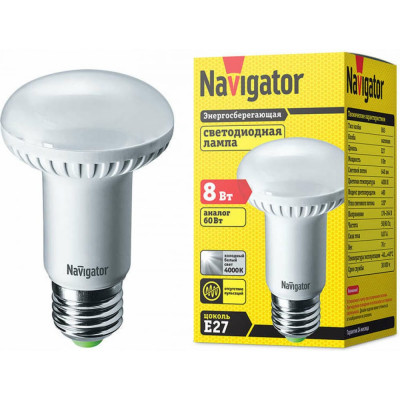 Светодиодная лампа Navigator NLL-R63-8-230-4K-E27 94138 209683