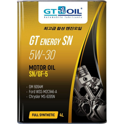Масло GT OIL Energy SN SAE 5W30 API SN 8809059407257