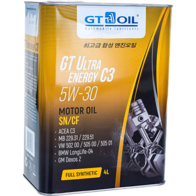 Масло GT OIL Ultra Energy C3 SAE 5W-30 API SMSN/CF 8809059407936