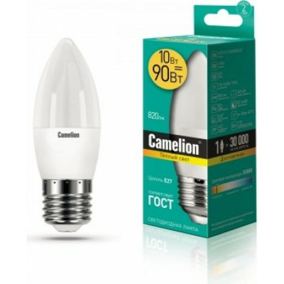 Светодиодная лампа Camelion LED10-C35/830/E27 13560