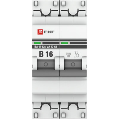 Автоматический выключатель EKF ВА 47-63 PROxima mcb4763-2-16B-pro