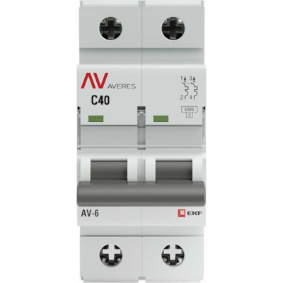 Автоматический выключатель EKF AVERES AV-6 SQmcb6-2-40C-av